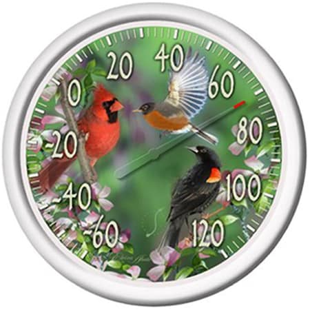 Taylor Spring Birds Outdoor Thermometer 6774